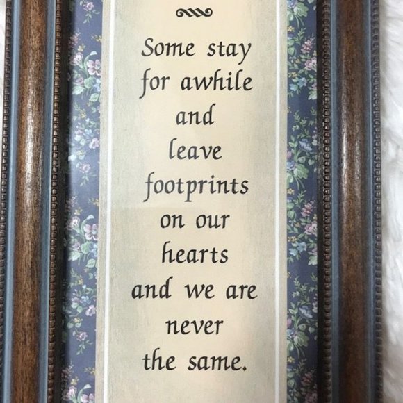 Antique Florals 'Some People' Poem Mahogony Finish Glass Frame Wall Art - Picture 3 of 7